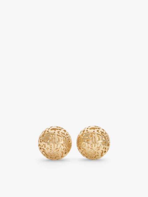 JIMMY CHOO Lace Sphere Studs
Gold Finish Metal Sphere Stud Earrings