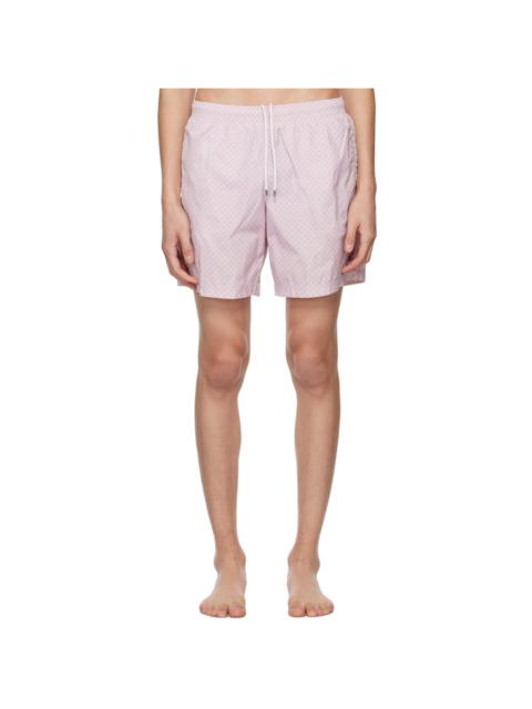 Alexander McQueen Pink Polka Dots Skull Swim Shorts