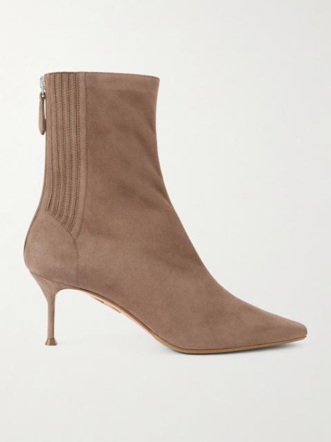 AQUAZZURA Saint Honoré 65 Suede Ankle Boots