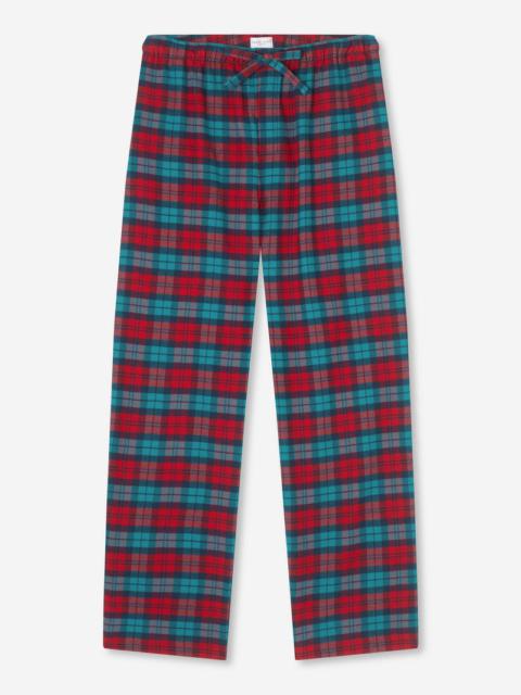 Derek Rose Men's Lounge Trousers Kelburn 26 Brushed Cotton Multi