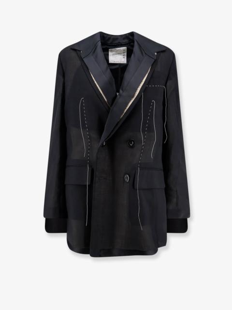 sacai Silk And Organza Blazer
