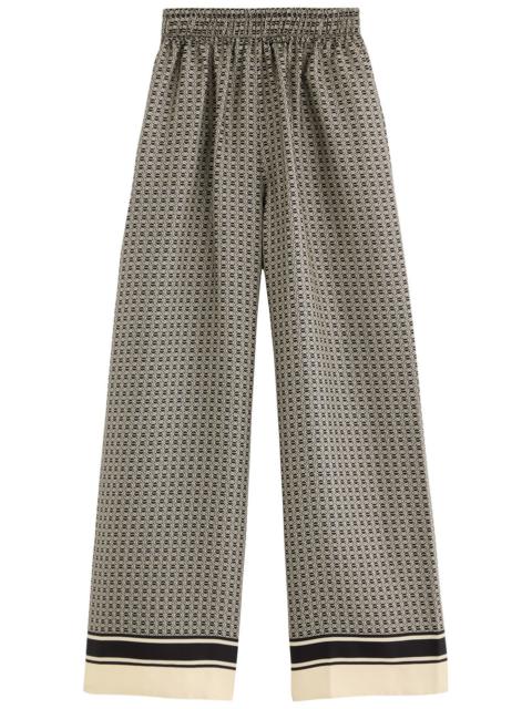 ESSE Studios Esse Studios Signat Monogram Silk Trousers