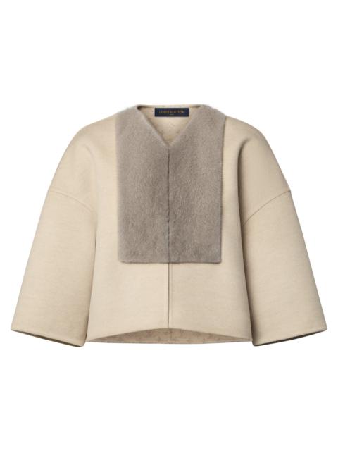 Louis Vuitton Mink Insert Cape Jacket
