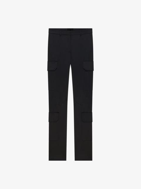 SLIM FIT CARGO PANTS WITH POCKETS