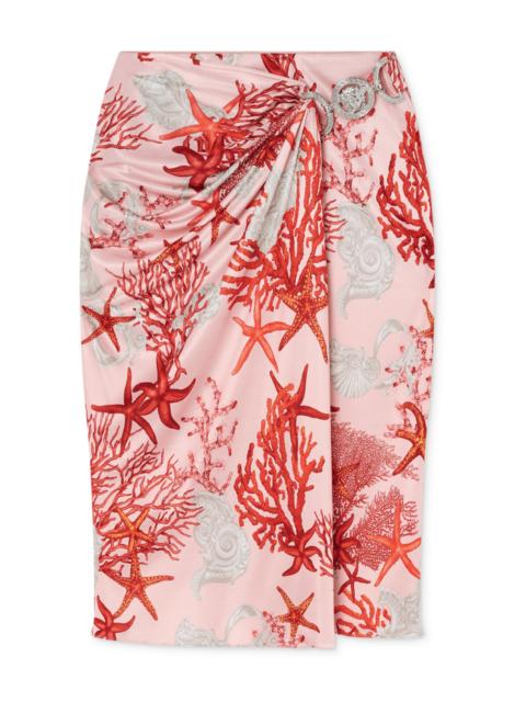 VERSACE Gathered Midi Skirt