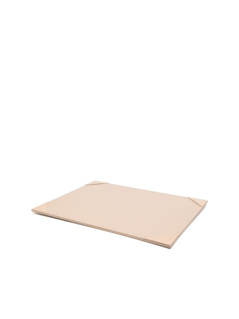 Smythson logo-print leather desk mat