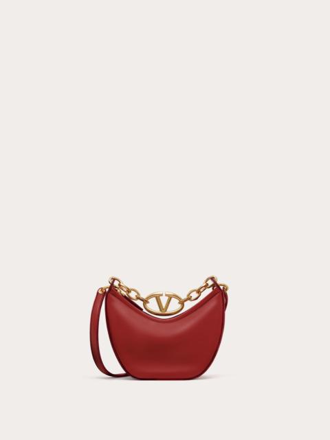 Valentino VLOGO MOON MINI HOBO BAG IN NAPPA LEATHER WITH CHAIN