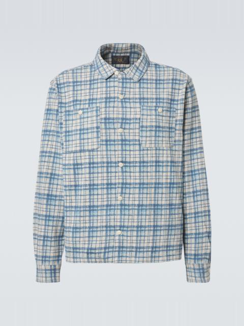 RRL by Ralph Lauren Plaid cotton and linen jersey shirt