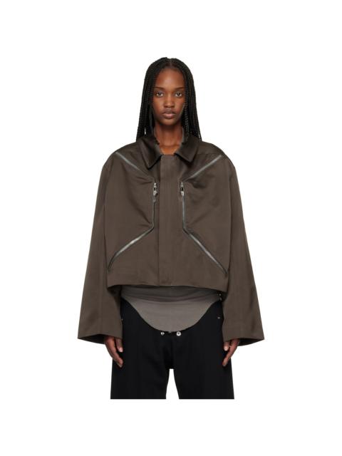 Rick Owens Gray Temple Heizer Mac Jacket