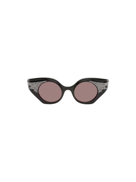 GUCCI Black Crystal Cat-Eye Sunglasses