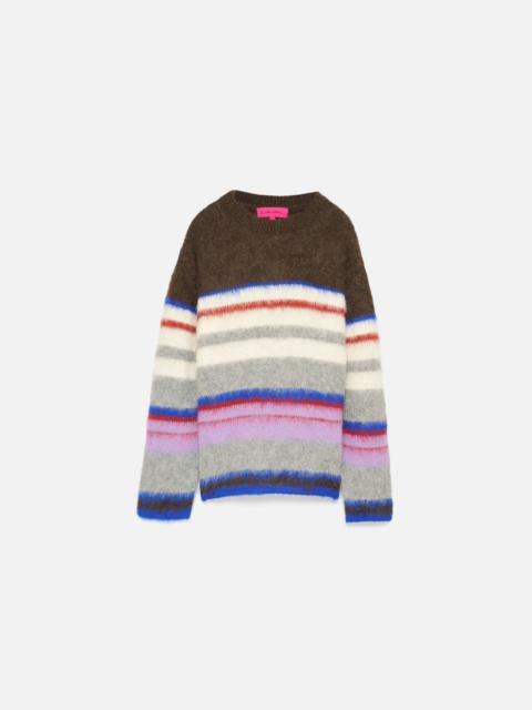 The Elder Statesman THISTLE NIGHTCAP STRIPE CREW