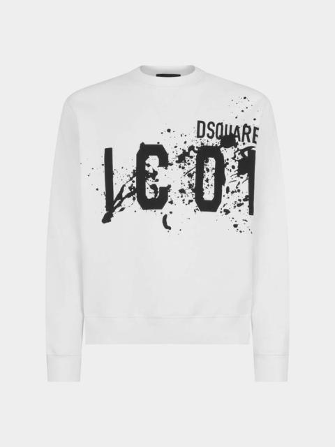 DSQUARED2 ICON SPLASH COOL FIT CREWNECK SWEATSHIRT