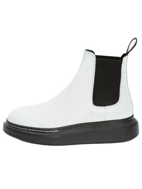 (WMNS) Alexander McQueen Hybrid Chelsea Boot 'Black White' 586398WHX529061