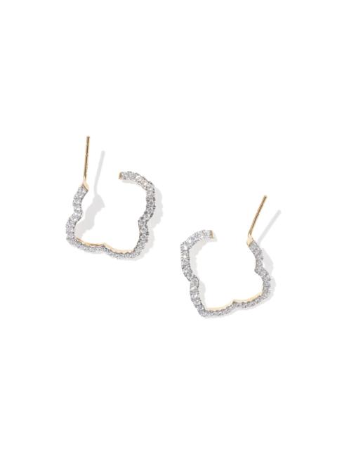 KENDRA SCOTT 0.53 ct Lab Grown Diamond Dira 14k Yellow Gold Open Frame Earrings