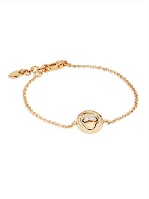 Pomellato Women's Pom Pom Dot 18K Rose Gold, Turquoise & 0.03 TCW Diamond Reversible Charm Bracelet - Rose Gol