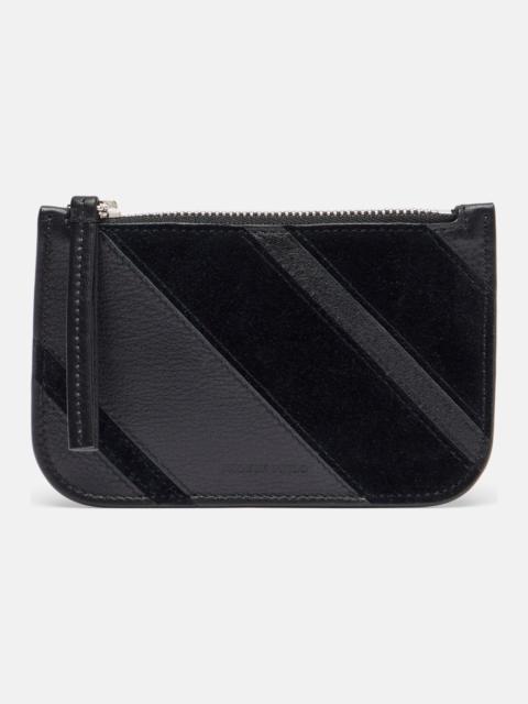 PHOEBE PHILO Leather and suede card holder