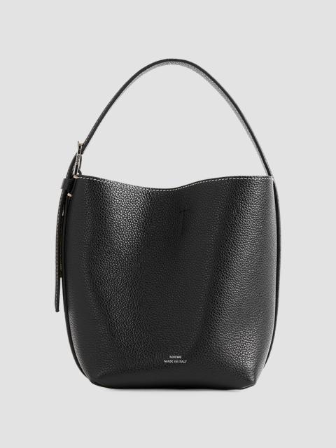 TOTEME Women's Small Belted Grain Leather Tote - Black