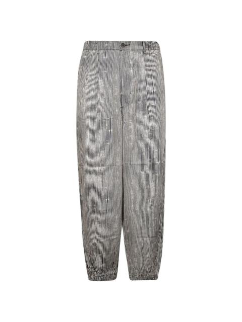 EMPORIO ARMANI irregular lines pattern tapered trousers