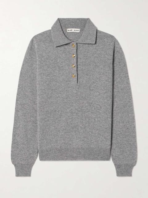 BLAZÉ MILANO Highland wool and cashmere-blend polo sweater