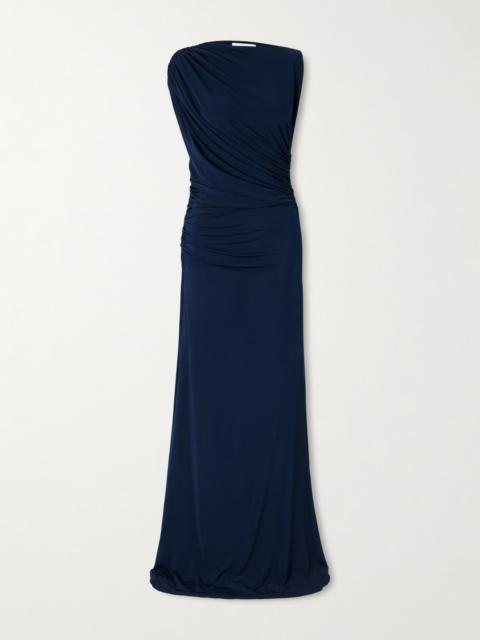 ALEX PERRY Ruched Draped Jersey Gown