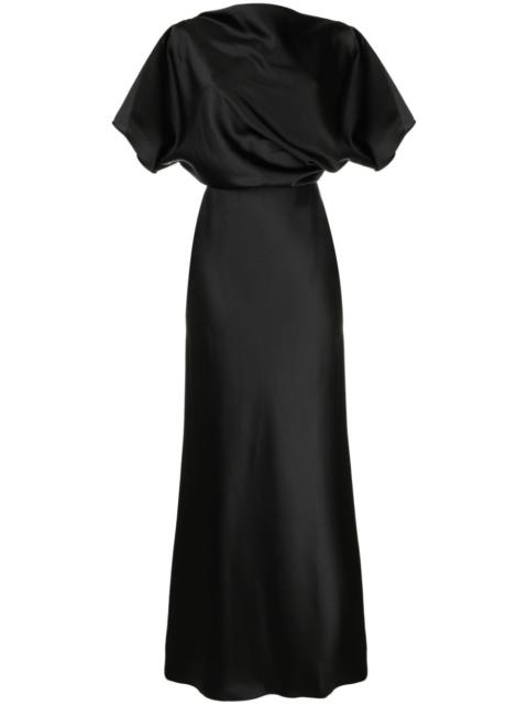 AMSALE draped satin gown