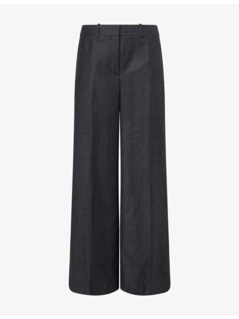 Theory Tailored Wide-Leg Wool Trousers
