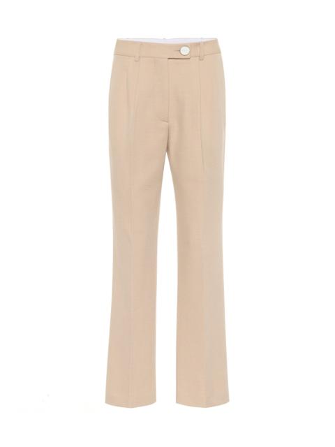 Victoria Beckham High-rise straight wool pants
