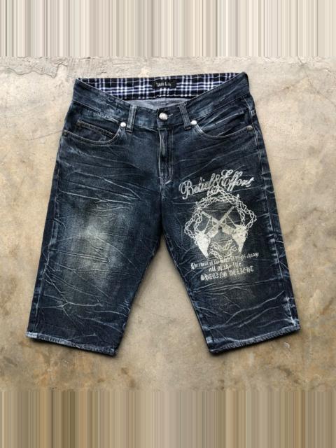 Other brands Tornado Mart - 2000s japanese WILD LIFE rockers short denim jeans