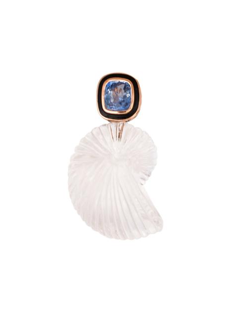 DEZSO Sapphire Nautilus Shell Pendant