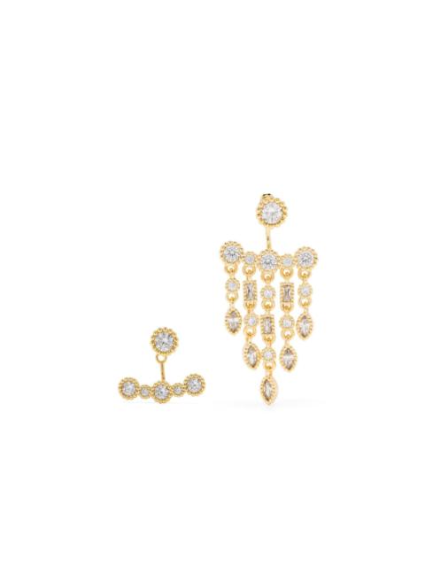 crystal-embellished asymmetric earrings