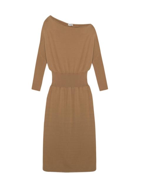 SIMKHAI Women's Janese Knit Blouson Midi-Dress - Dark Beige