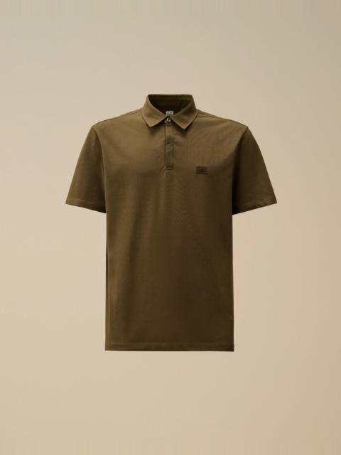 C.P. Company Stretch Piquet Three-Button Logo Polo