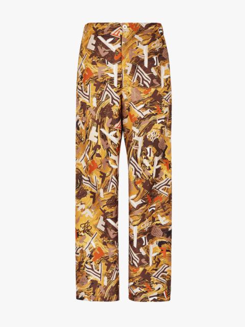 FENDI Multicolor silk pants