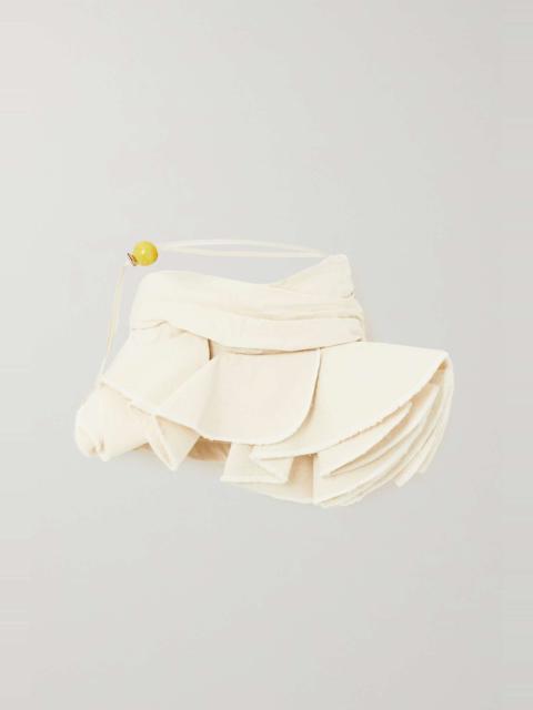 JACQUEMUS Artichaut ruffled cotton mini skirt