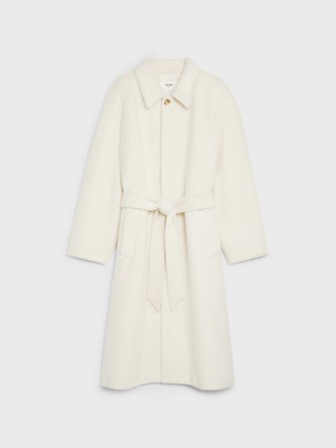 CELINE MAC BELTED COAT IN BRUSHED LLAMA CLOTH