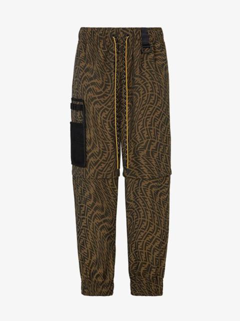 FENDI Brown canvas pants