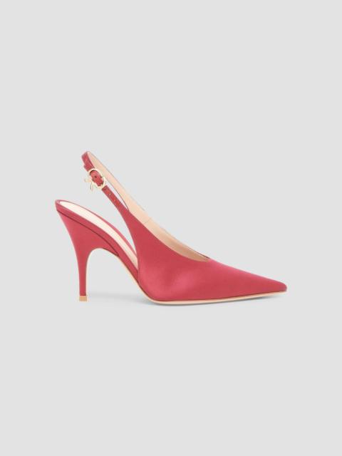 Gianvito Rossi Women's Sofia 70MM Satin Slingback Pumps - Orange