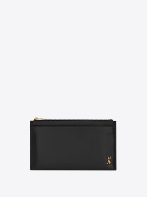SAINT LAURENT tiny monogram bill pouch in shiny leather
