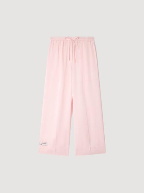Sandro SATIN WIDE-LEG TROUSERS