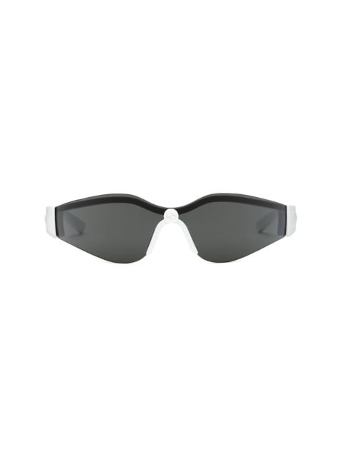 logo-embossed shield-frame sunglasses
