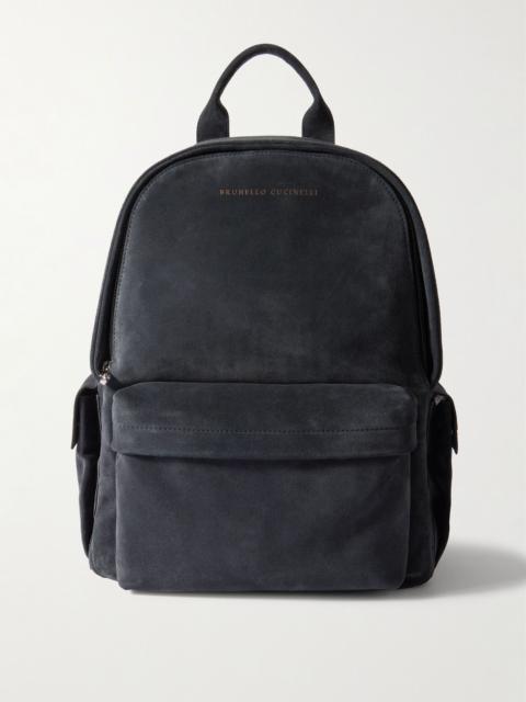 Brunello Cucinelli Suede Backpack Blue