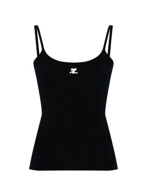 courrèges Reedition ribbed tank top