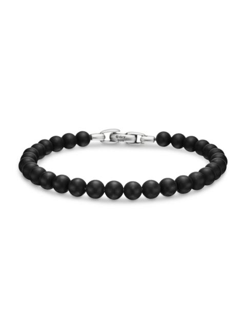 DAVID YURMAN Men's Spiritual Beads Bracelet in Sterling Silver - Black Onyx