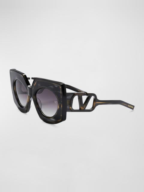 Valentino V-Soul Acetate Butterfly Sunglasses