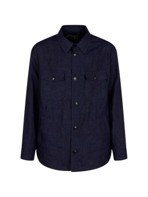 Canali flap-pocket jacket