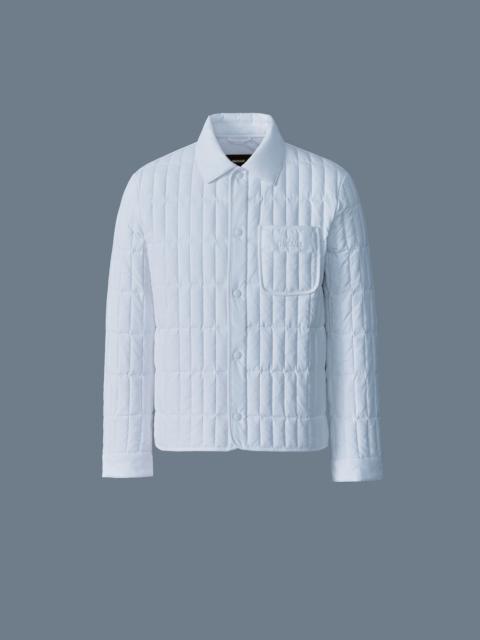 MACKAGE MATEO Vertical Quilted Jacket with Spread Collar