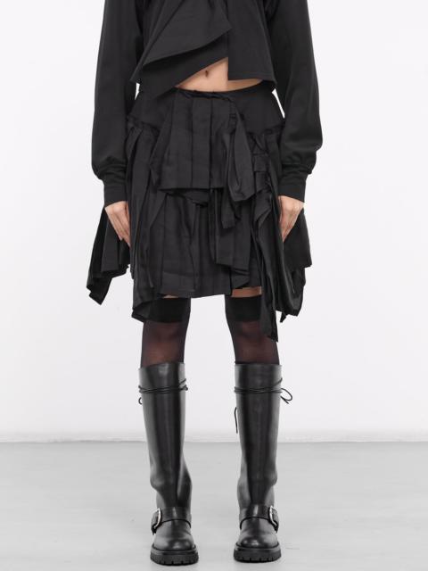 Yohji Yamamoto Twill Pleated Mini Skirt