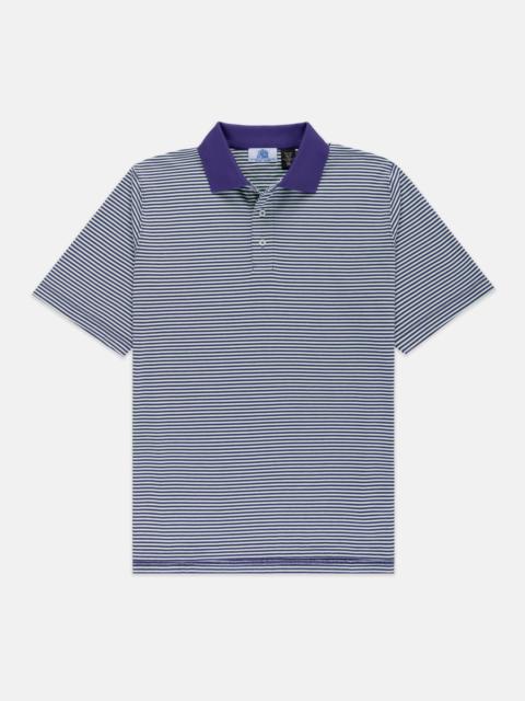 J. PRESS PURPLE & GREEN COTTON JERSEY STRIPE POLO - CLASSIC FIT