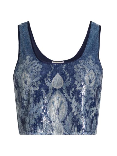 RAMY BROOK Women's Cody Sequined Tank - Blue Sequin
