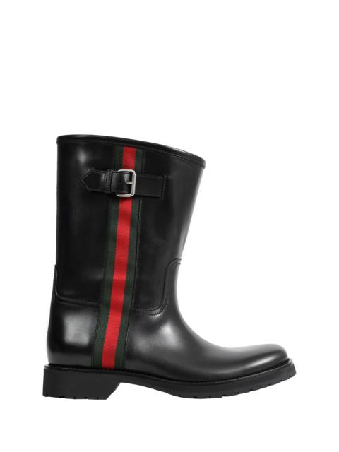 GUCCI Web Leather Boots
